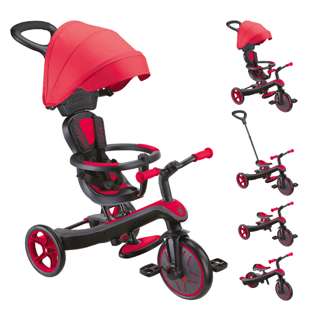 Дитячий велосипед Globber Explorer Trike 4 в 1, червоний (634-102) - зображення 11