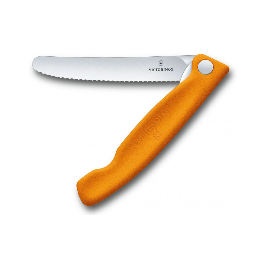Кухонний ніж Victorinox Swiss Classic Foldable Paring 11 см Serrated Orange (6.7836.F9B) - зображення 1