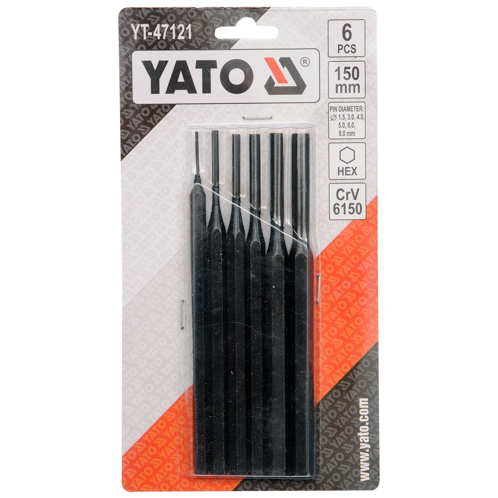 Пробійник Yato набір YT-47121 6 шт. (YT-47121) - изображение 2