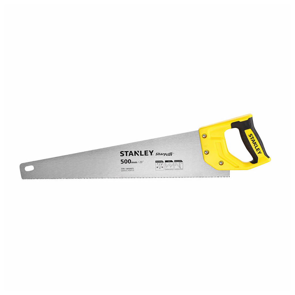 Ножівка Stanley SHARPCUT із загартованими зубами, L=500мм, 7 tpi (STHT20367-1) - зображення 1