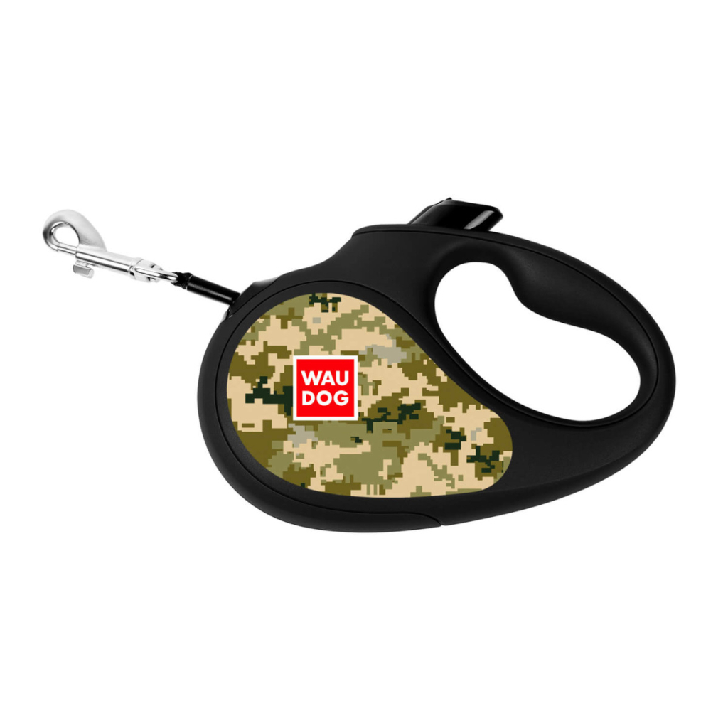 Повідець для собак WAUDOG R-leash Мілітарі світловідбиваюча стрічка S 5 м (381-4026) - зображення 2