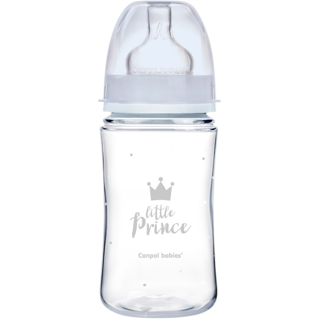 Пляшечка для годування Canpol babies Royal Baby з широким отвором 240 мл Синя (35/234_blu) - зображення 1