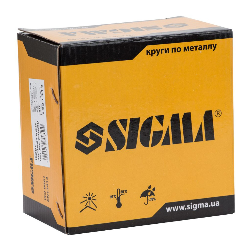 Круг зачистний Sigma по металу 125x6.0x22.2мм, 12200 об/хв (1931311) - зображення 6