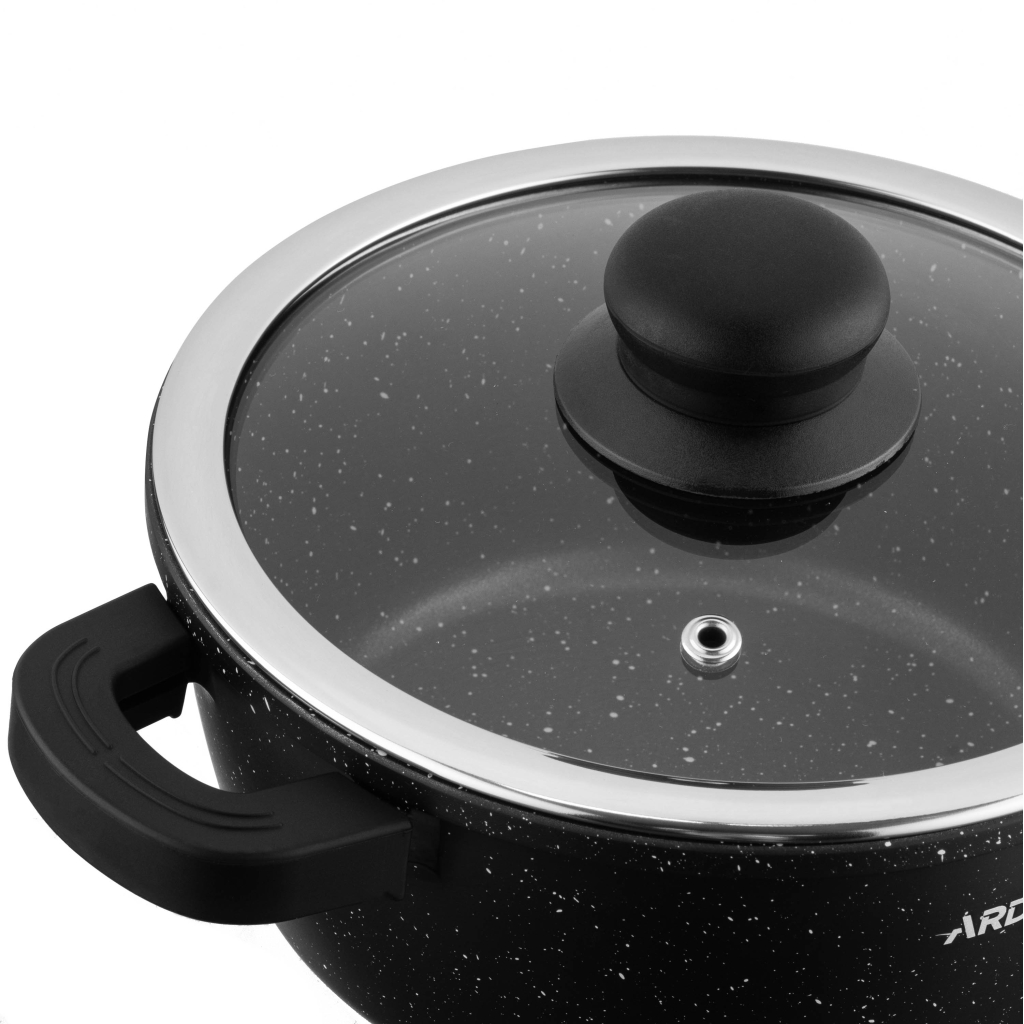 Каструля Ardesto Gemini Anzio, 1.8л, алюміній, чорний (AR2418GE) - зображення 6