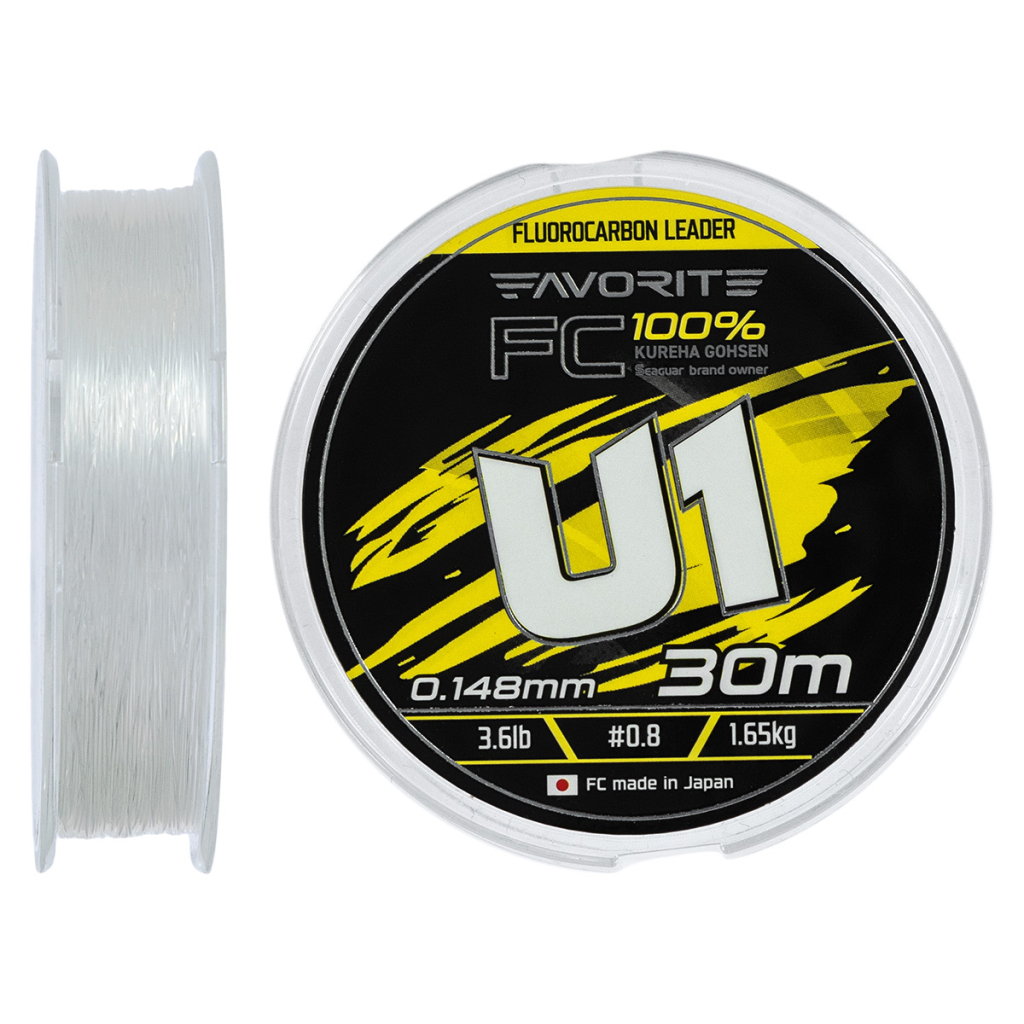 Флюорокарбон Favorite U1 FC 30m 0.8/0.148mm 3.6lb/1.65kg (1693.12.07) - зображення 1