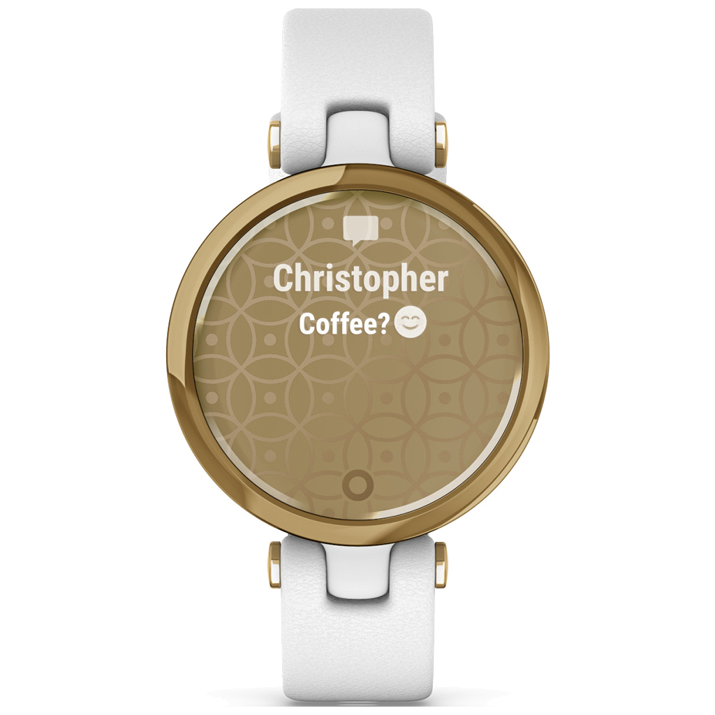 Смарт-годинник Garmin Lily, LightGold, White, Leather (010-02384-B3) - зображення 7