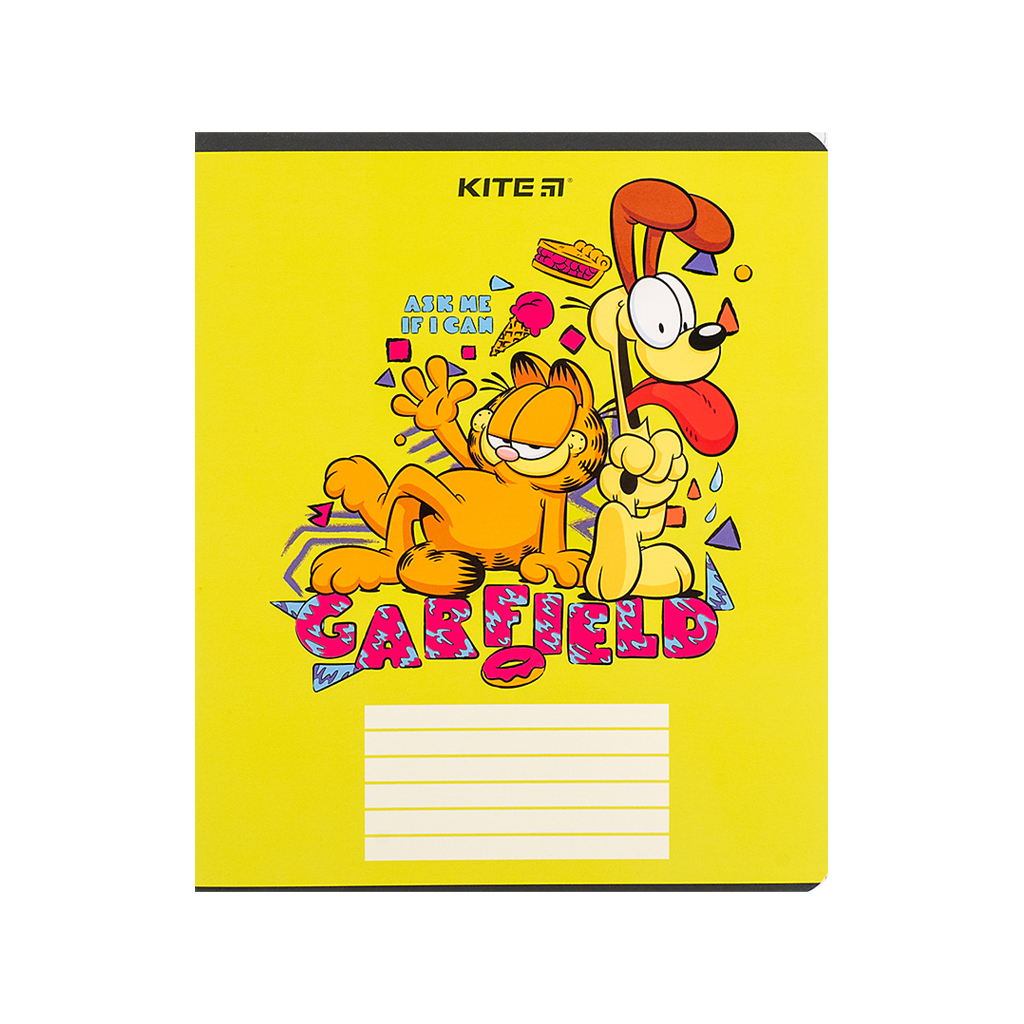 Зошит Kite Garfield, 18 аркушів, клітинка (GF24-236) - изображение 3
