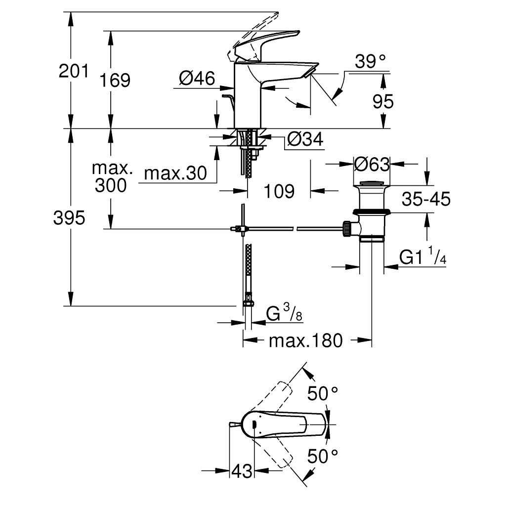Змішувач Grohe S-Size Eurosmart New (33265003) - зображення 5