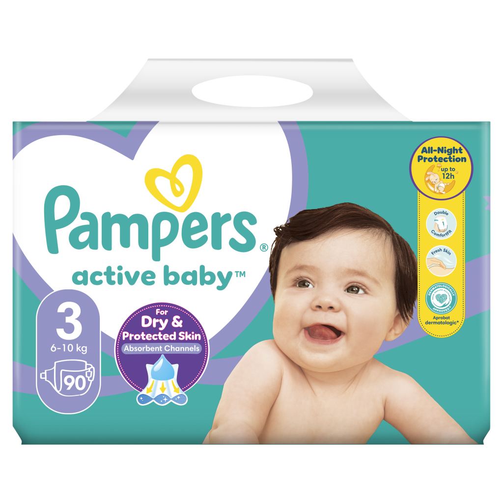 Підгузки Pampers Active Baby Mid Розмір 3 (6-10 кг) 90 ш (8001090949455) - зображення 2
