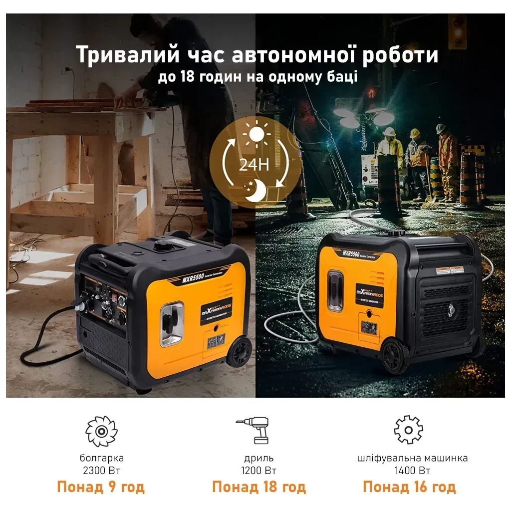 Генератор maXpeedingRODS MXR5500 (5.5kW), 220V, 50Hz, 13.5л, дистанційний запуск (mxr5500) - зображення 7