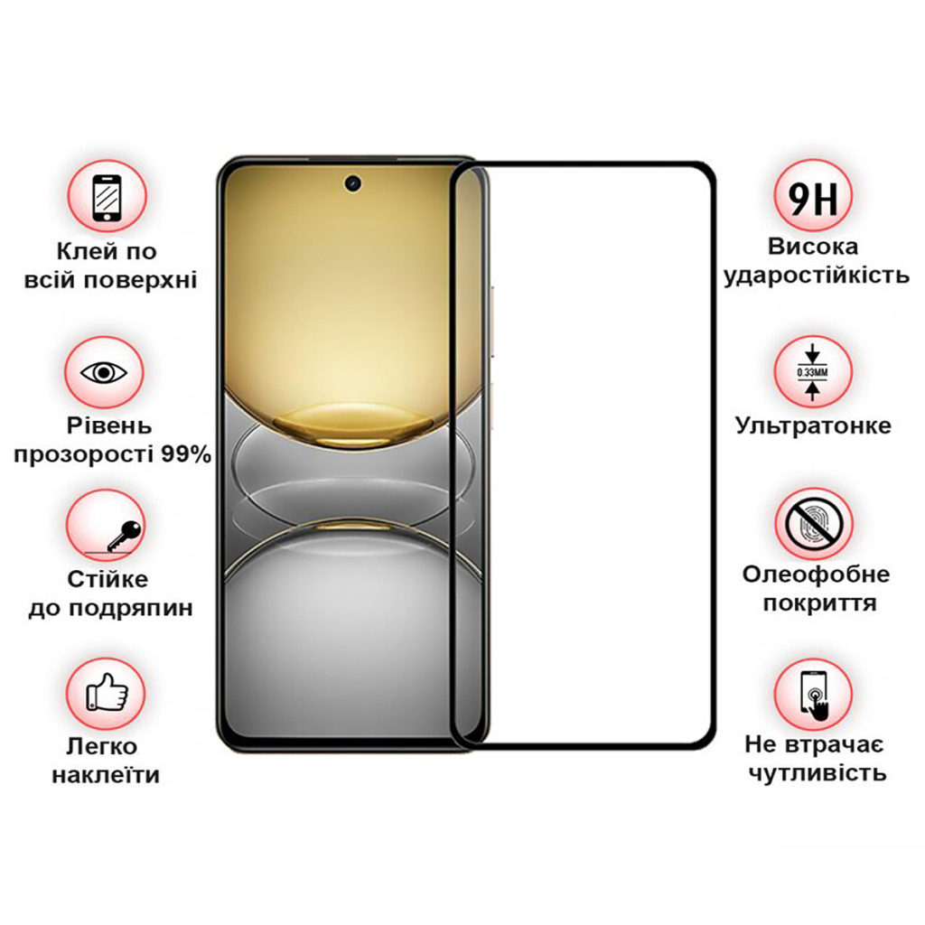 Скло захисне BeCover Realme C75 Black (713034) - зображення 3