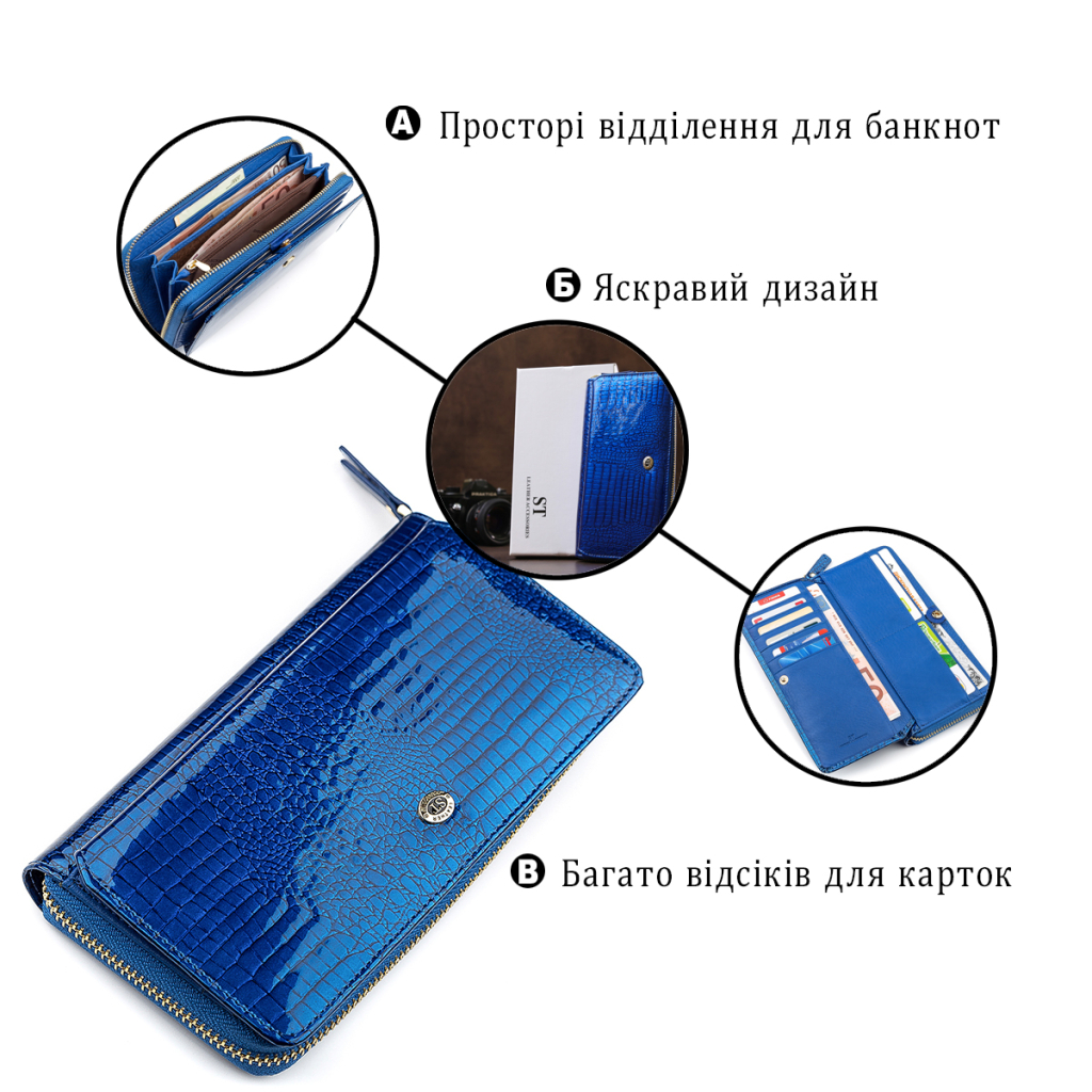 Гаманець ST Leather Синій (18435) - зображення 4
