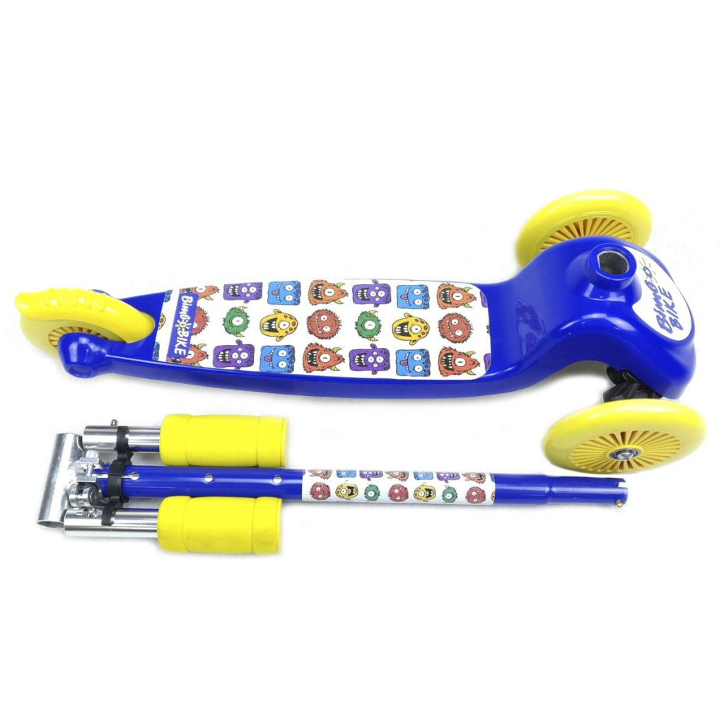 Самокат Bimbo Bike Monsters 12` з регулюванням висоти Синьо-жовтий (75803-IS) - изображение 5