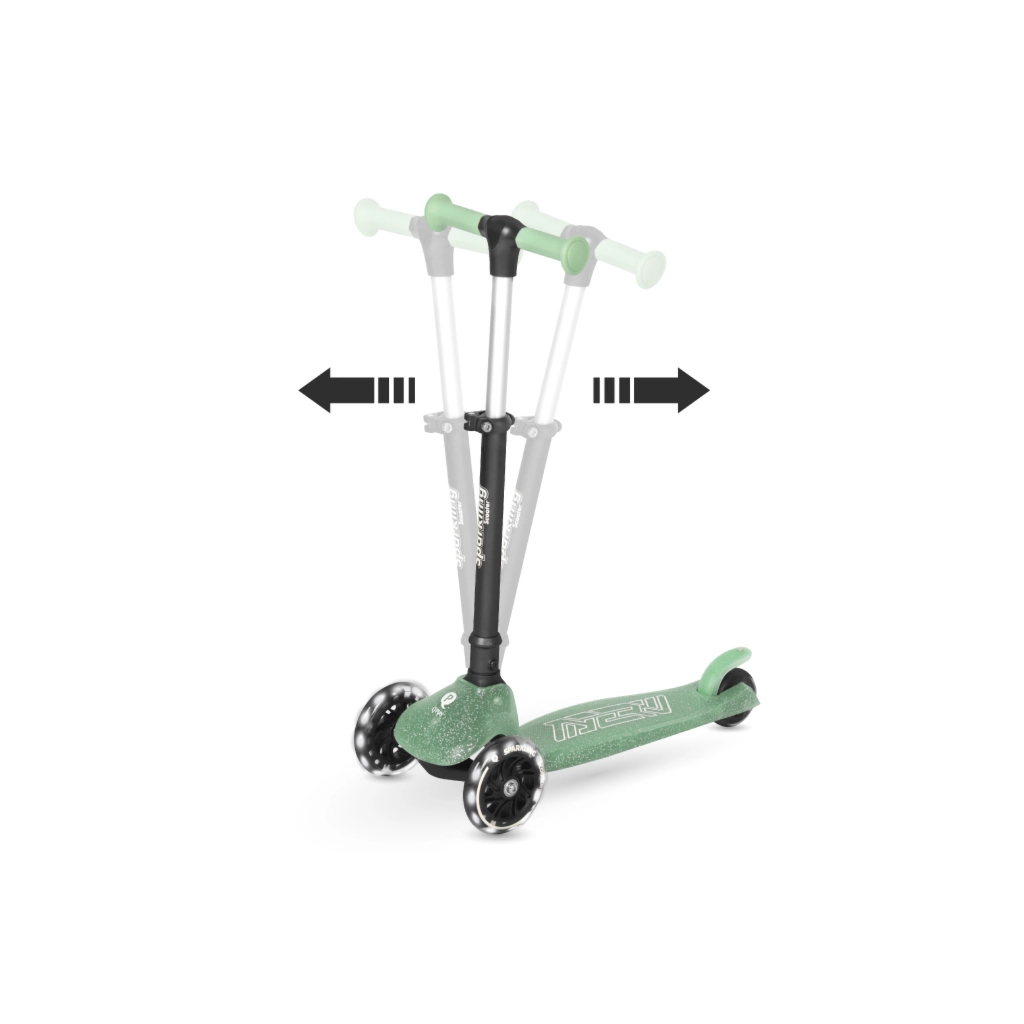 Самокат QPlay Sparkling триколісний дитячий з LED підсвіткою колес Green (ST006SparklingGreen) - зображення 3