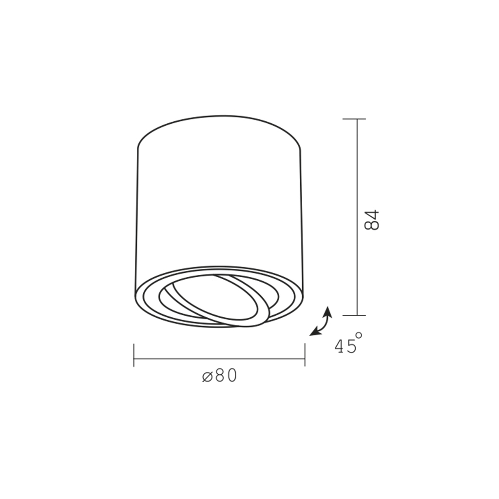 Світильник точковий Videx під лампу GU10 накладний Чорний (VL-SPF12A-B) - изображение 2