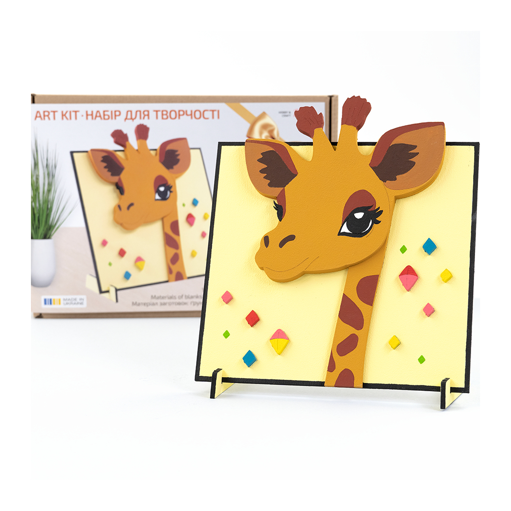 Картина по номерам Rosa Talent 3D Жираф МДФ ґрунтоване, 18х20 см (4823098543558) - изображение 2