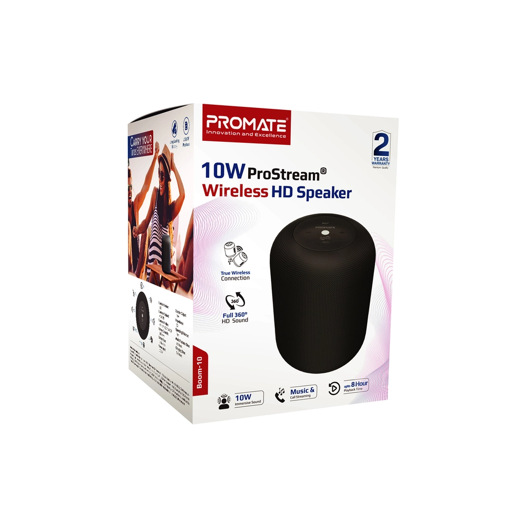 Акустична система Promate Boom-10 Black (boom-10.black) - зображення 2