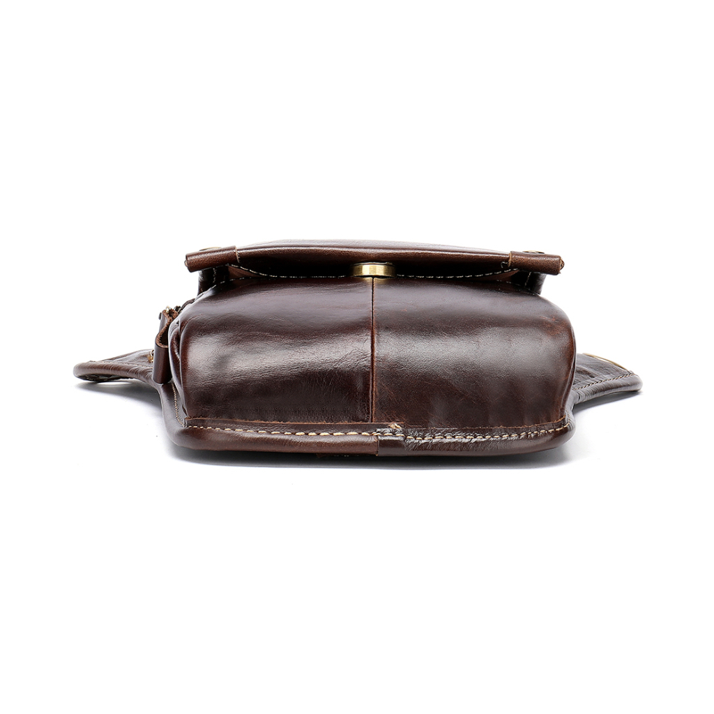 Сумка Vintage На пояс шкіряна Коричнева (20013) - зображення 6