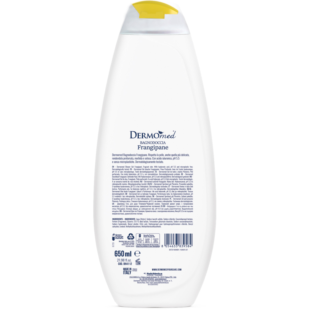 Гель для душу DermoMed Плюмерія 650 мл (8054633839584) - зображення 2