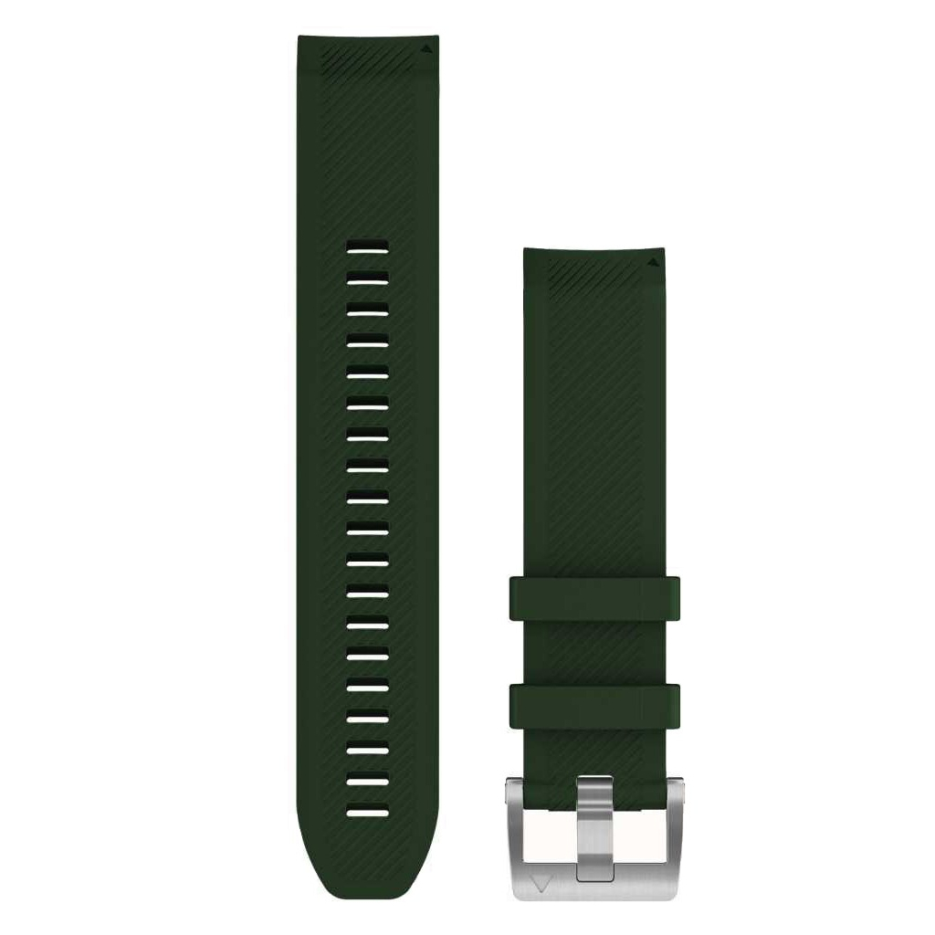 Ремінець до смарт-годинника Garmin MARQ, QuickFit 22m, Pine Green Silicone (010-13008-01) - зображення 1