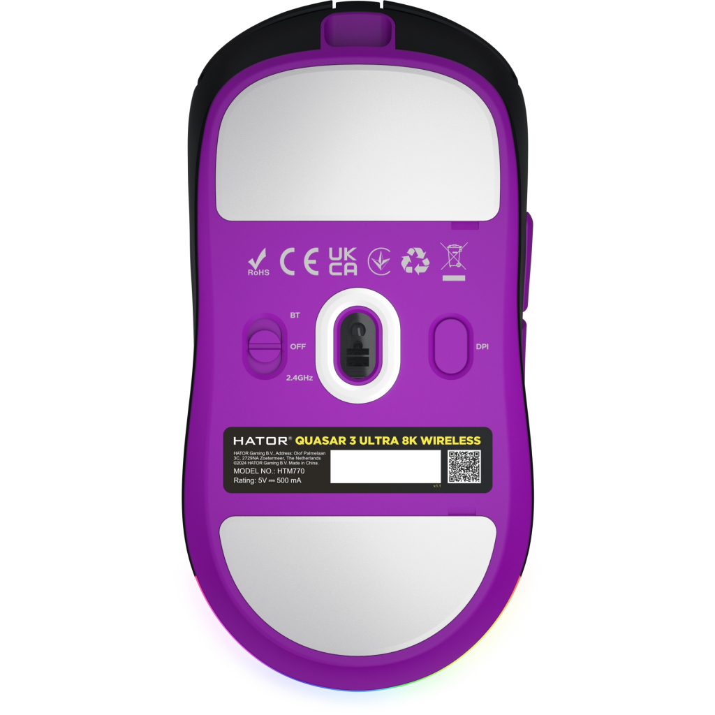 Мишка Hator Quasar 3 Ultra 8K Wireless Black (HTM770) - зображення 7