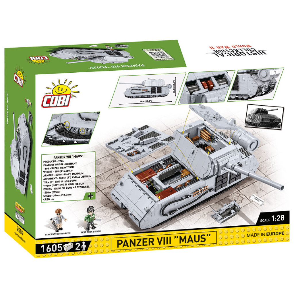 Конструктор Cobi Танк Maus 1:28, 890 деталей (COBI-2559) - зображення 2