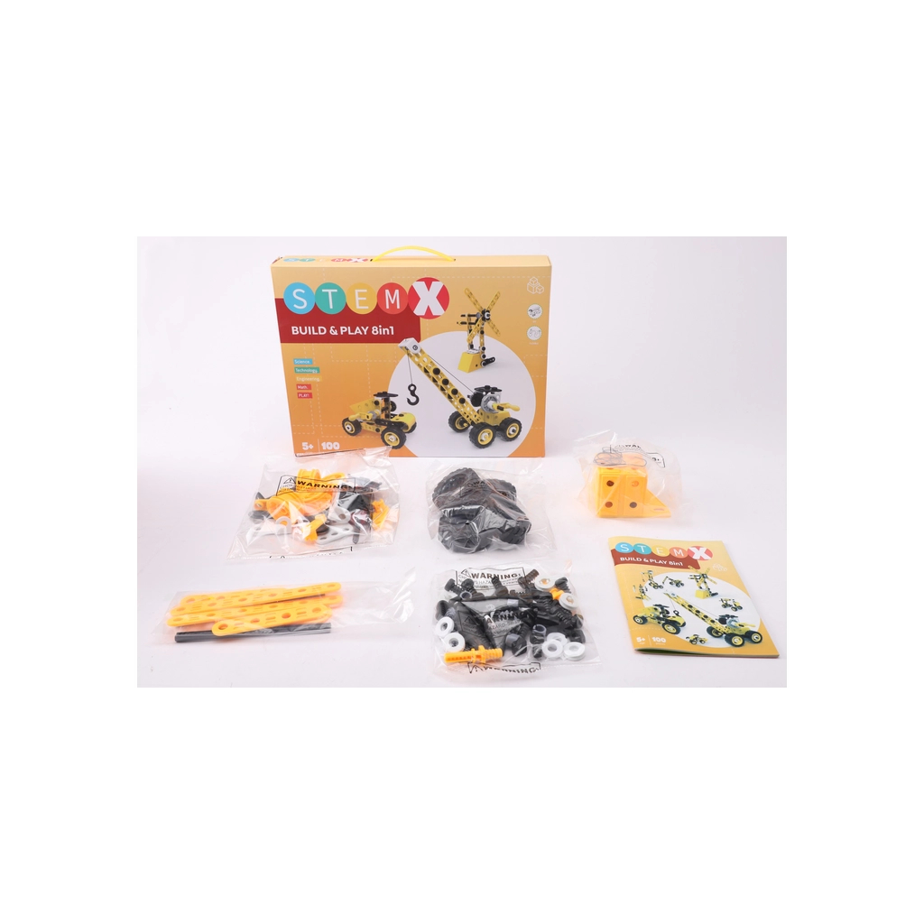 Конструктор Stem з болтами Build&Play 8 в 1 на 100 деталей (3858894673322) - зображення 9
