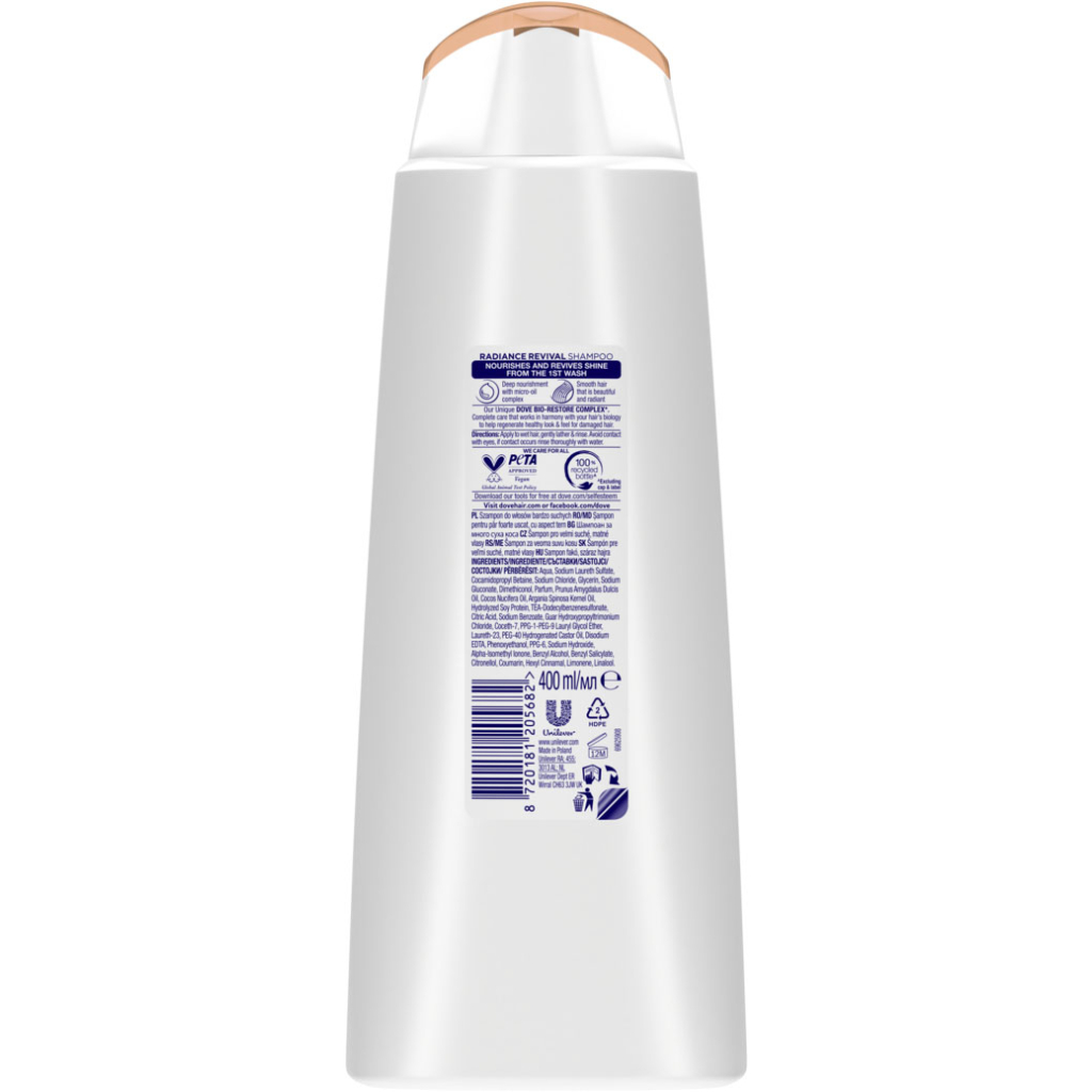 Шампунь Dove Hair Therapy Сяючий блиск 400 мл (8710447203415/8720181205682) - зображення 2