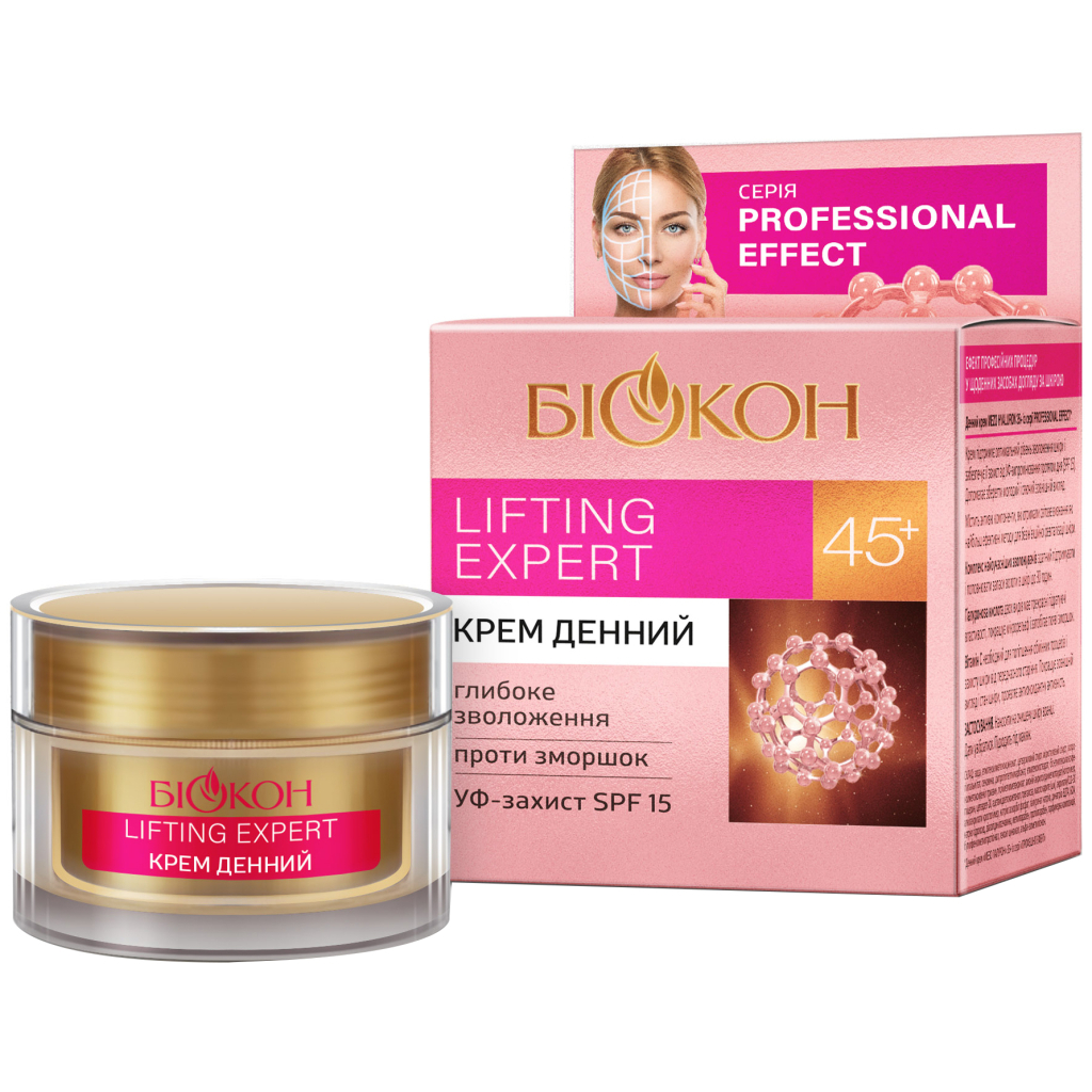 Крем для обличчя Біокон Professional Effect Lifting Expert 45+ Денний 50 мл (4820160037328) - зображення 1