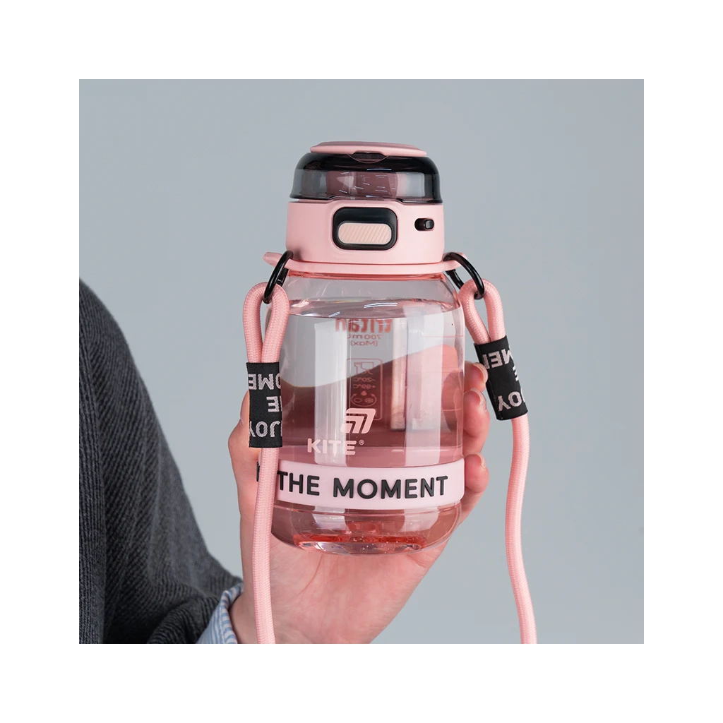 Поїльник-непроливайка Kite 700 мл, рожево-сіра (K25-1218-3) - зображення 5
