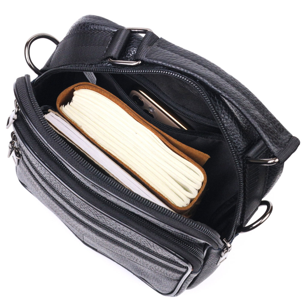 Сумка Vintage Шкіряна Чорна (21270) - зображення 7