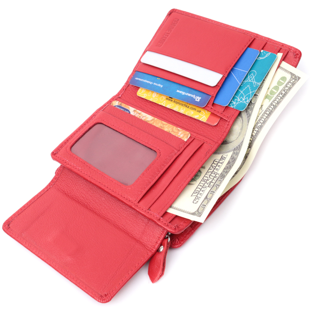 Гаманець ST Leather З натуральної шкіри Червоний (22739) - зображення 7