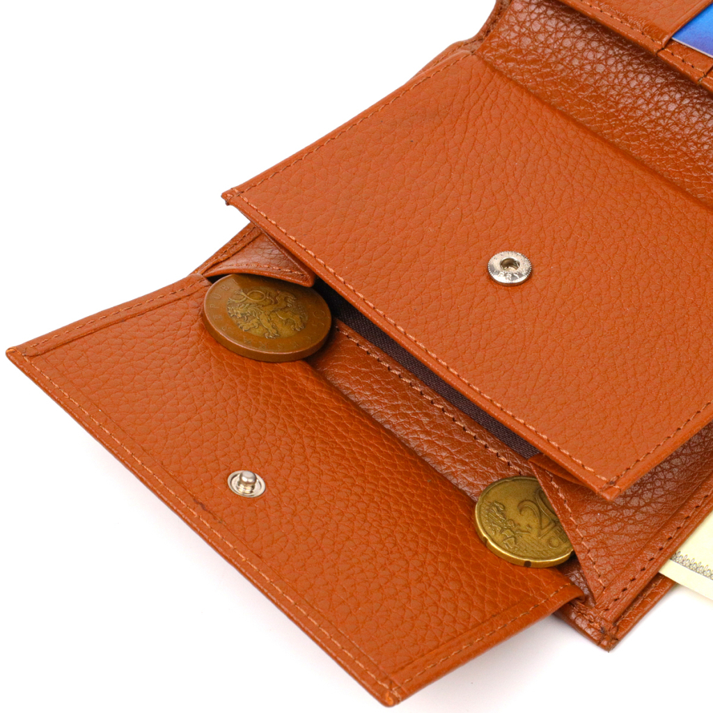 Гаманець Canpellini З натуральної шкіри Рудий (21754) - зображення 7