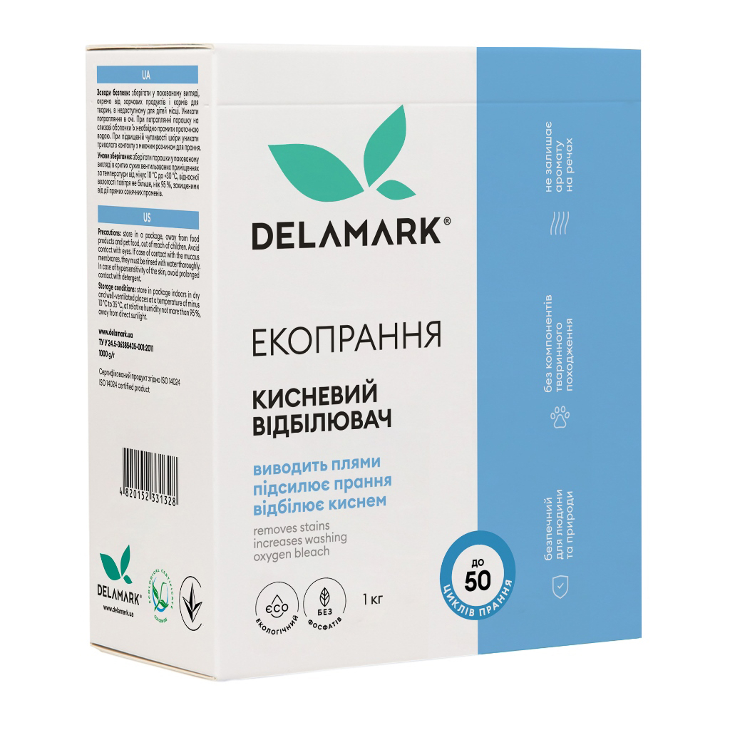 Відбілювач DeLaMark 3 в 1 кисневий 1 кг (4820152331328) - зображення 1