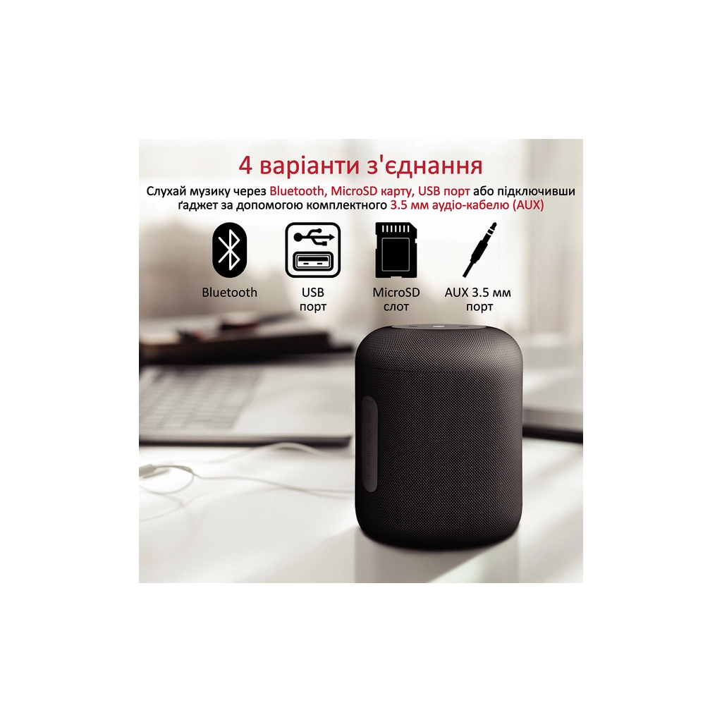Акустична система Promate Boom-10 Black (boom-10.black) - зображення 6