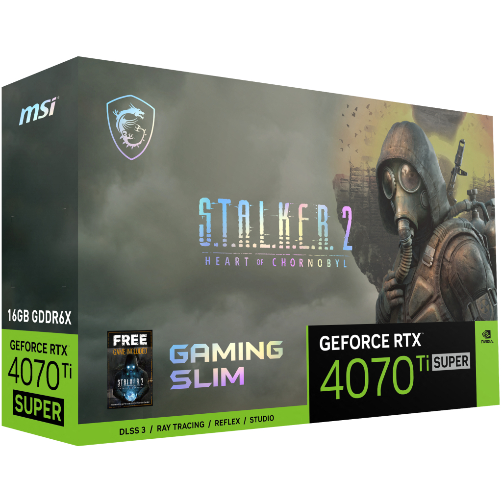 Відеокарта MSI GeForce RTX4070Ti SUPER 16Gb GAMING SLIM STALKER 2 EDITION (RTX 4070 Ti SUPER 16G GAMING SLIM STALKER 2 EDITION) - зображення 8