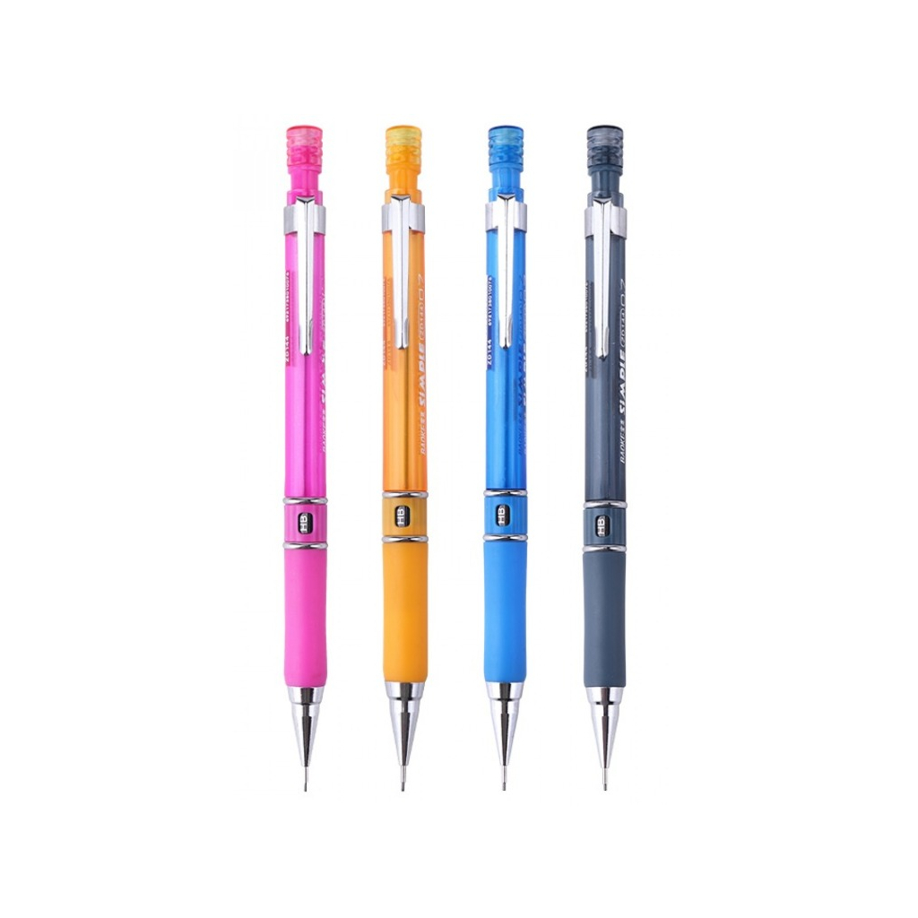 Олівець механічний Baoke НВ 0,7 мм, з грипом, з ластиком, асорті (PENCIL-BAO-ZD144) - зображення 2