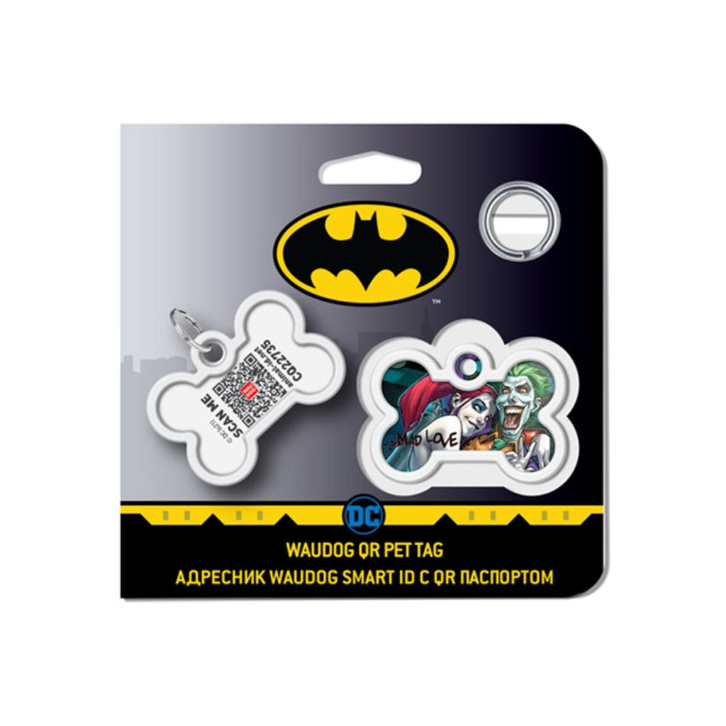 Адресник для тварин WAUDOG Smart ID з QR паспортом "Шалена любов", кістка 40х28 мм (0640-1007) - зображення 5