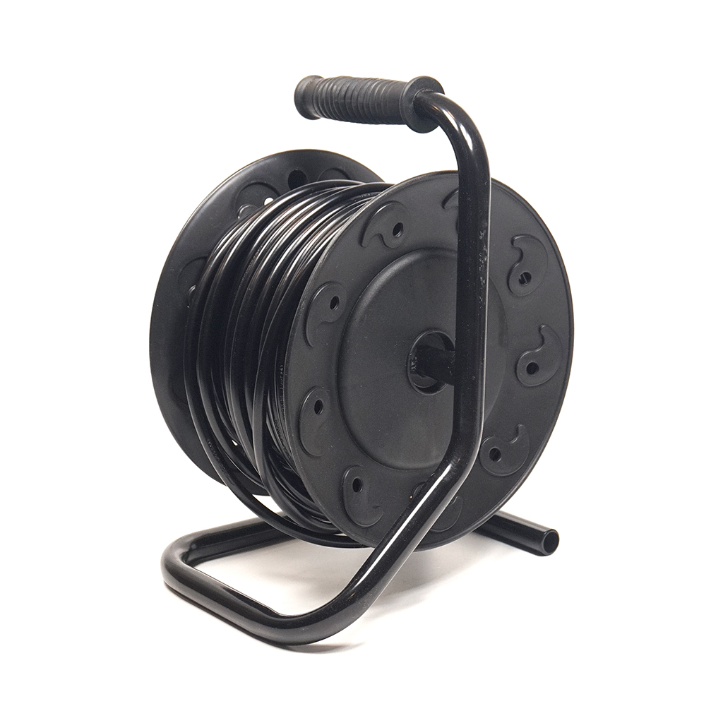 Мережевий подовжувач PowerPlant на катушке 25 м, 4 розетки (JY-2002/25) (PPRA10M250S4) - зображення 3