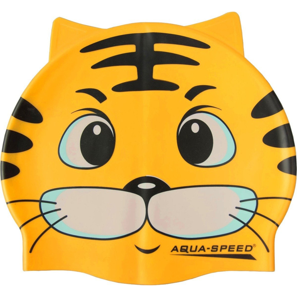 Шапка для плавання Aqua Speed Zoo 115-Cat 5529 жовтий кіт Діт OSFM (5908217655295) - зображення 1