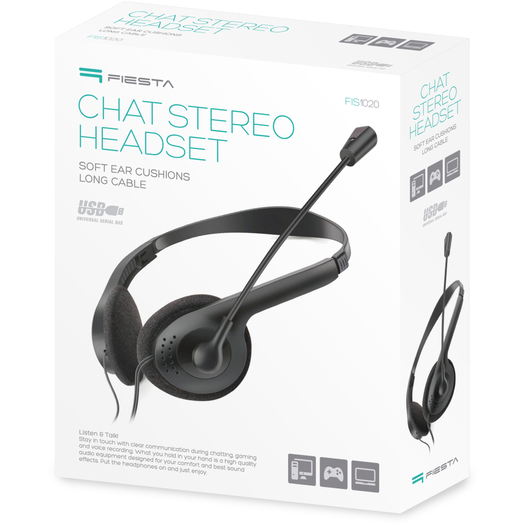 Навушники Fiesta Mic FIS1020 Stereo USB (FIS1020) - зображення 4