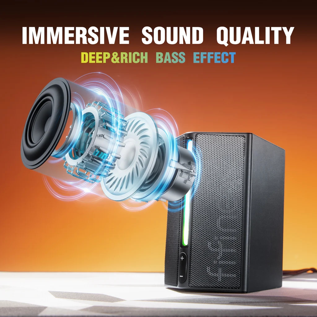 Акустична система Fifine A20 Gaming RGB Black (A20) - зображення 4