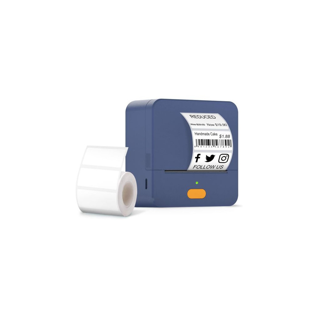 Принтер етикеток UKRMARK UP1BL bluetooth, USB, синій (900773) - зображення 1