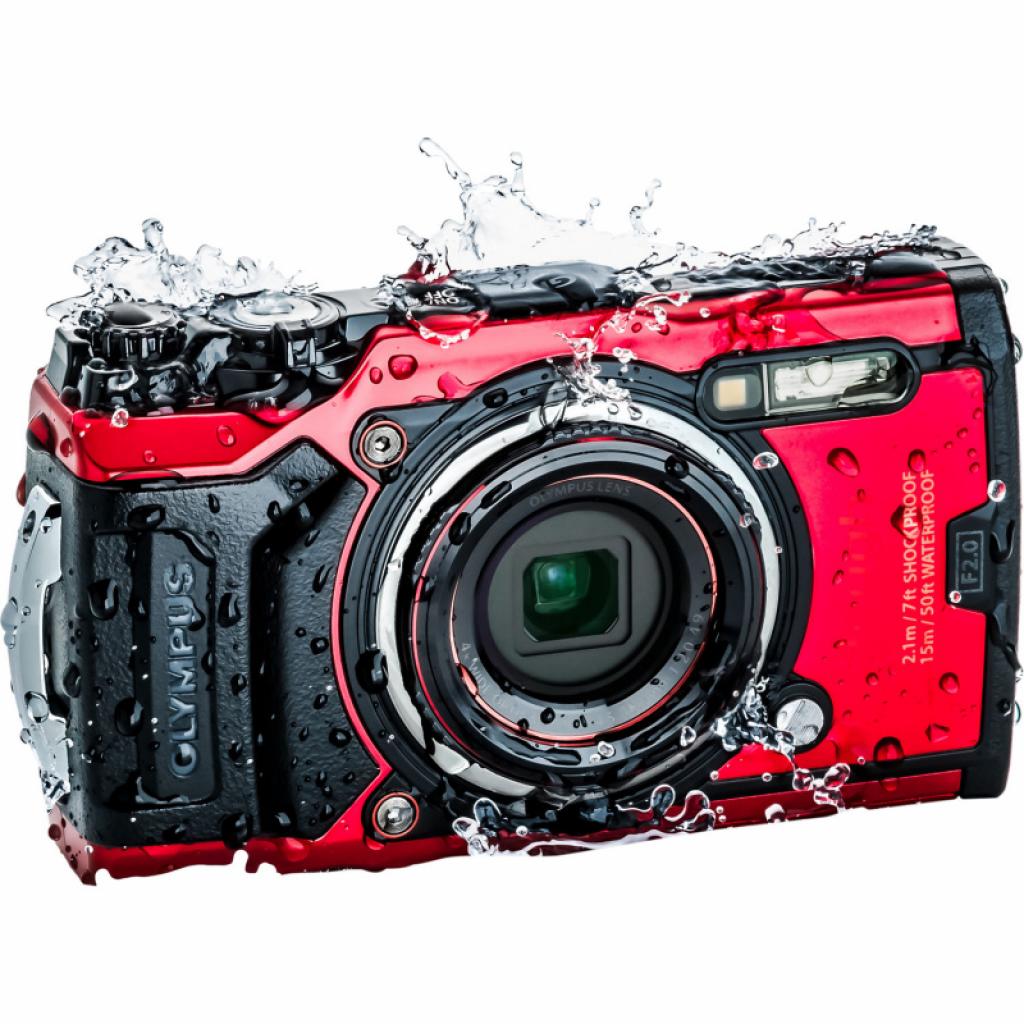 Цифровий фотоапарат Olympus TG-6 Red (Waterproof - 15m; GPS; 4K; Wi-Fi) (V104210RE000) - зображення 6