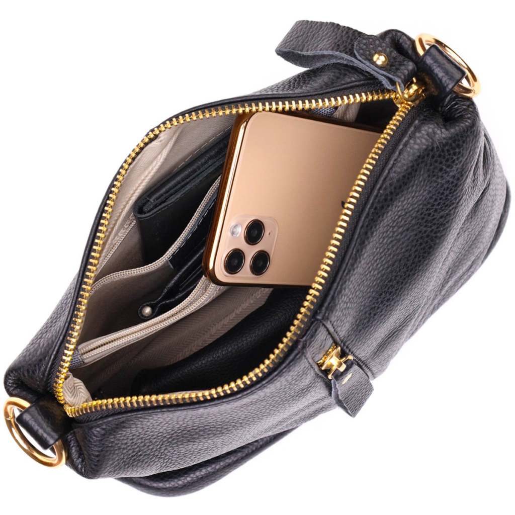 Сумка Vintage З натуральної шкіри Чорна (22135) - зображення 7