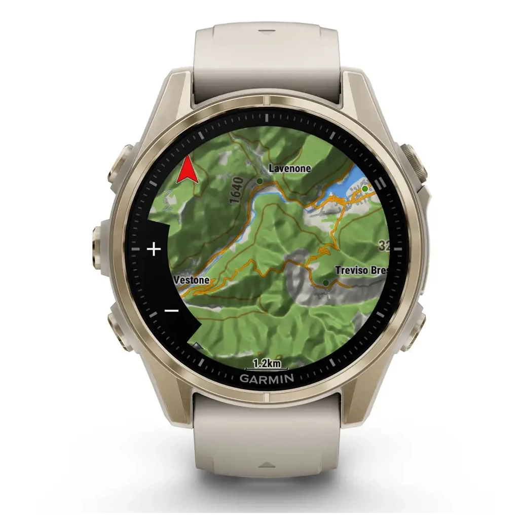 Смарт-годинник Garmin fenix 8 43mm, AMOLED, Saph, SftGldSS/FgGry, FogGry/DkSndbnd, GPS (010-02903-11/010-02903-18) - зображення 7
