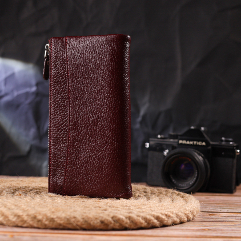 Гаманець Canpellini З натуральної шкіри Бордовий (21636) - зображення 9