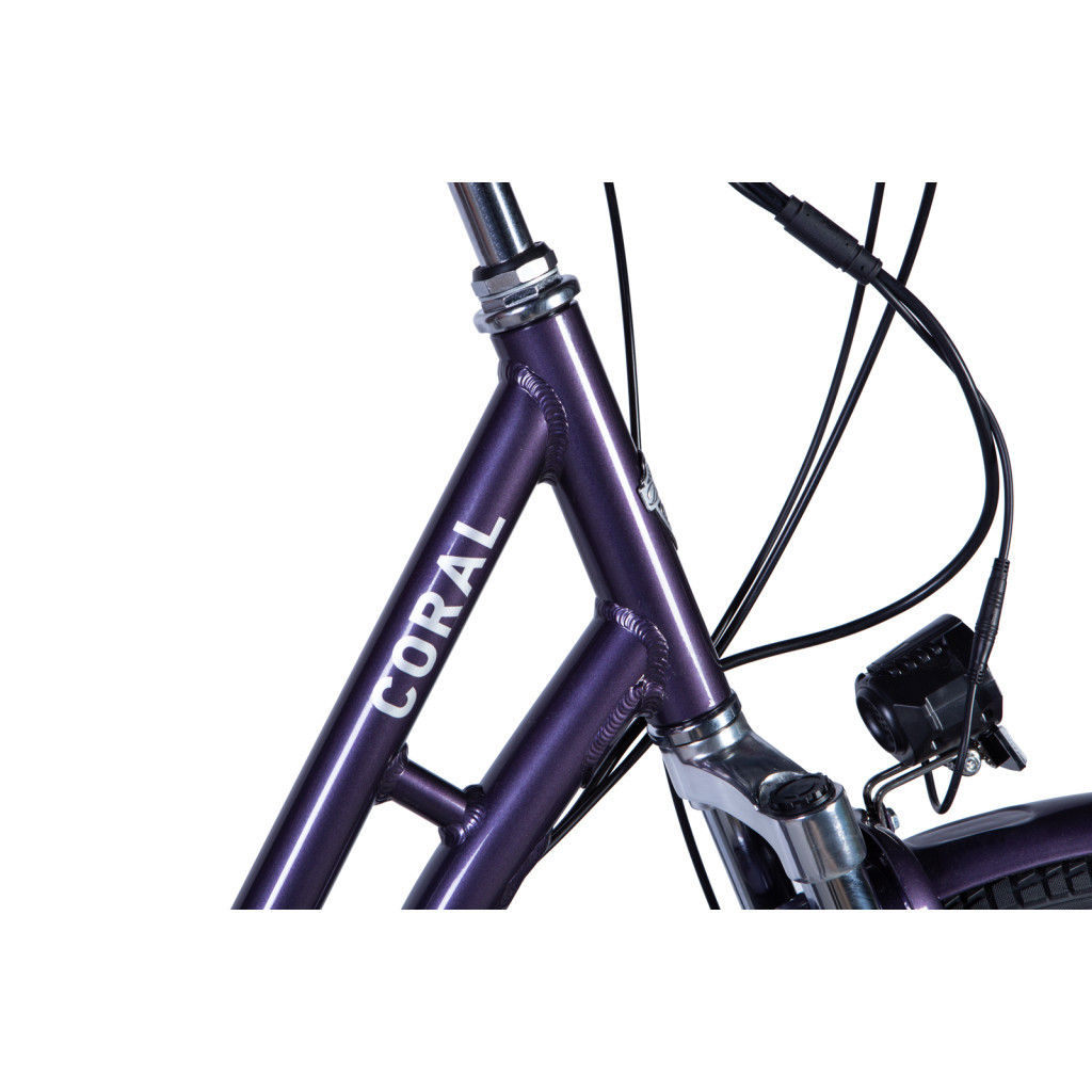 Електровелосипед Dorozhnik eCORAL 28" 19" 48B 12.5А*г St 2024 Сливовий (ELB-D-28-046) - зображення 2