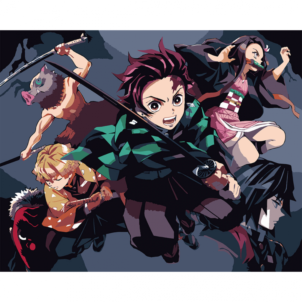 Картина по номерам Santi Demon Slayer Heroes 40х50 см (954416) - зображення 1