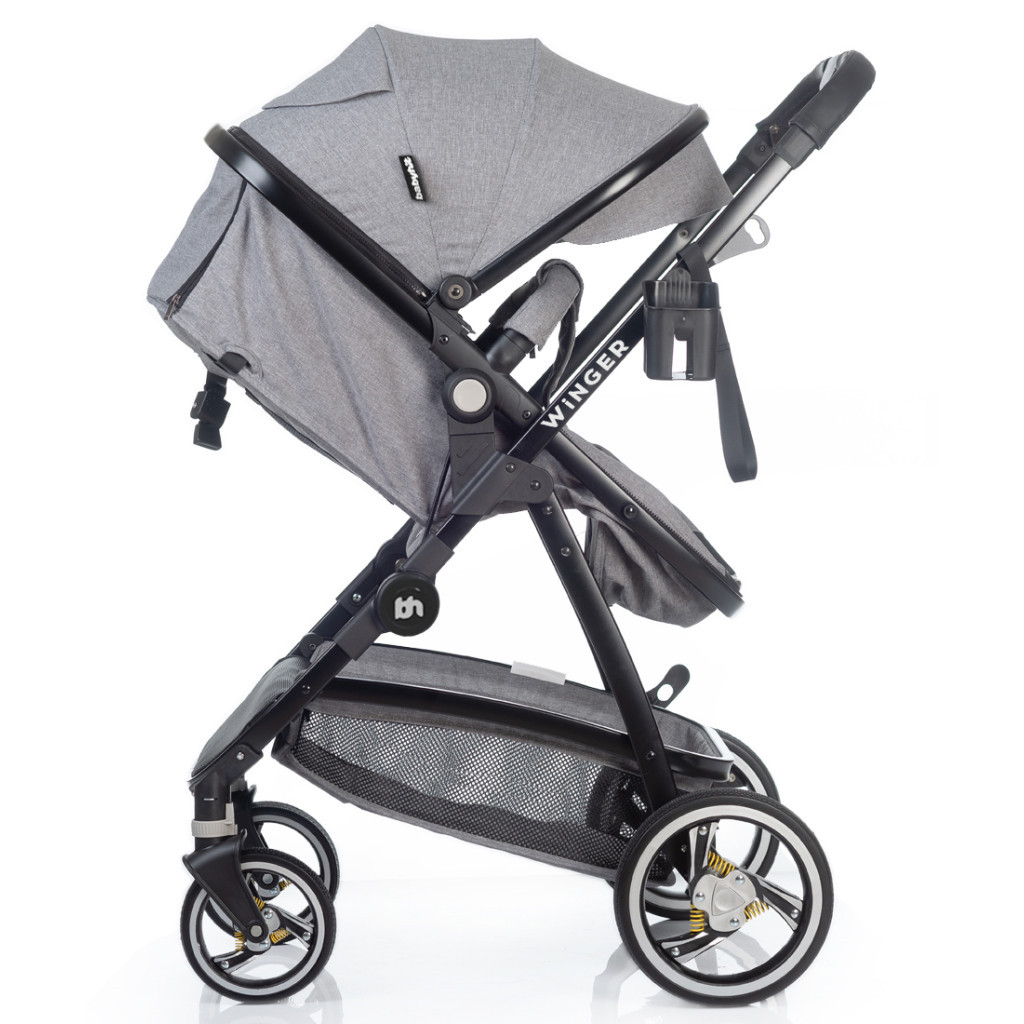 Коляска BabyHit Winger Light Grey трансформер (73556) - зображення 4